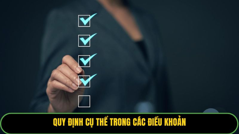 Quy định cụ thể trong các điều khoản